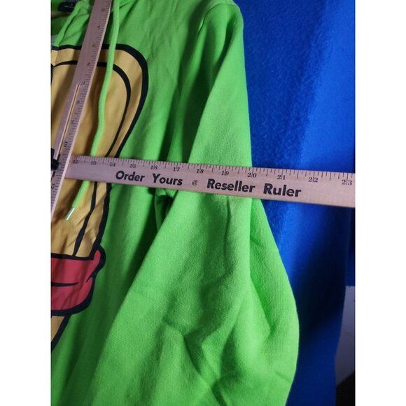 Teenage Mutant Ninja Turtles Rafael Zip Up Hoodie Green Men's Size Small NEW - Picture 13 of 15